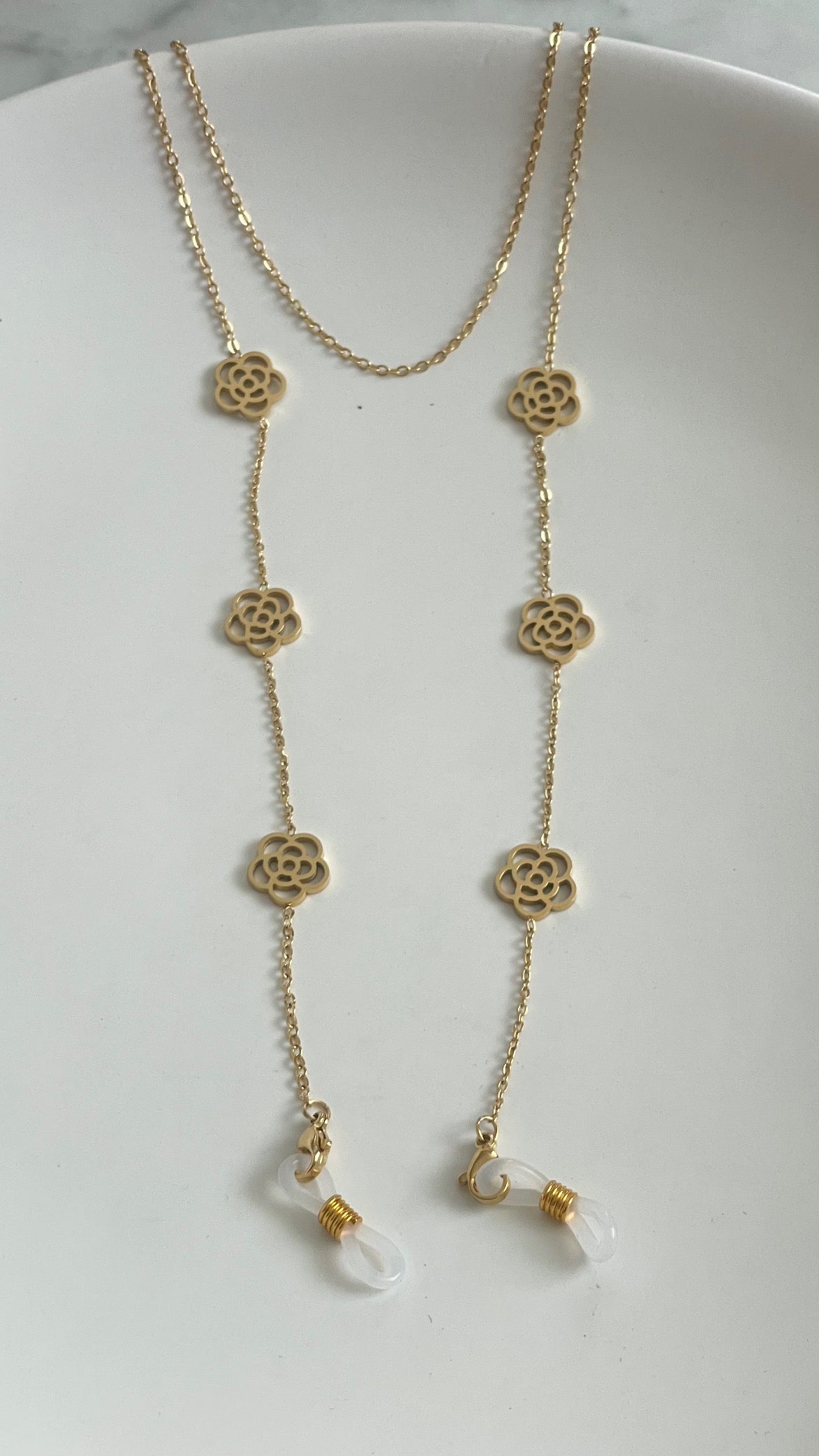 Chaîne lunettes orchidées