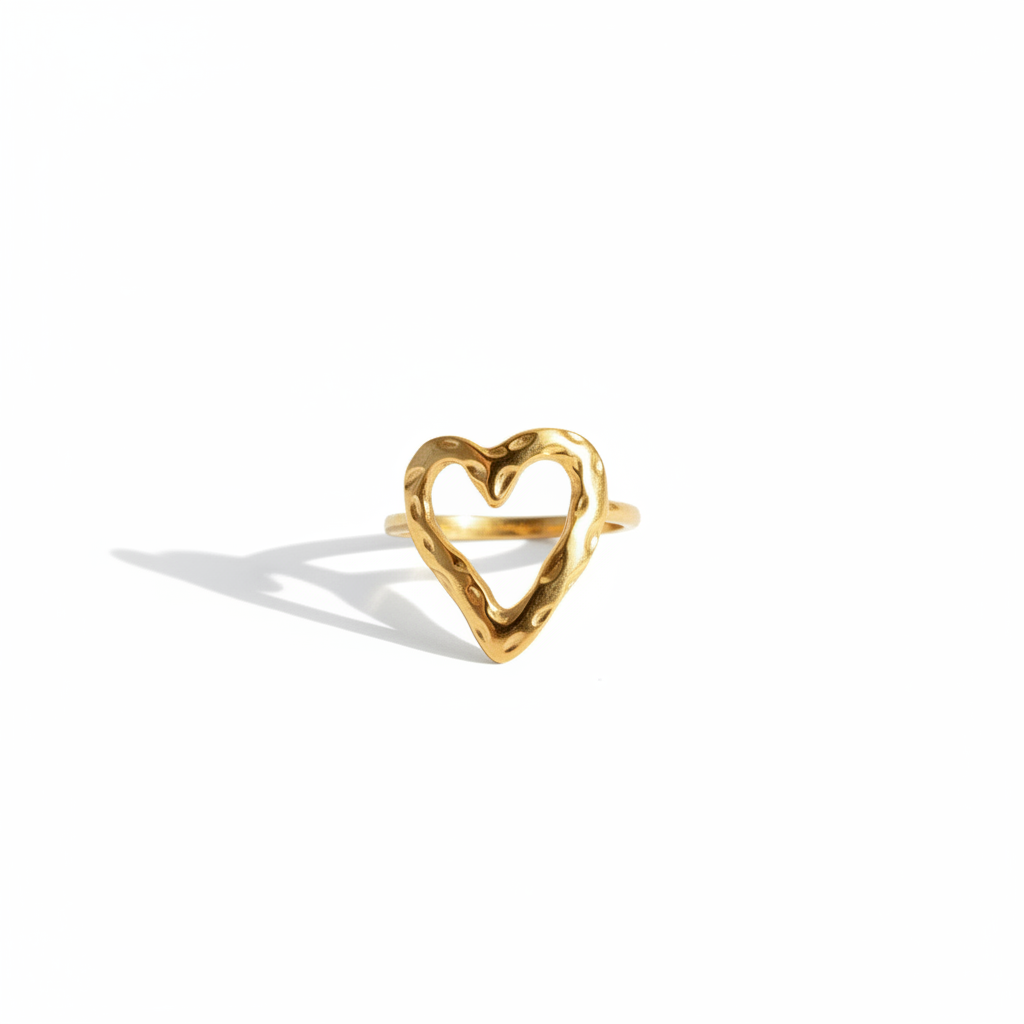 Bague coeur d’or