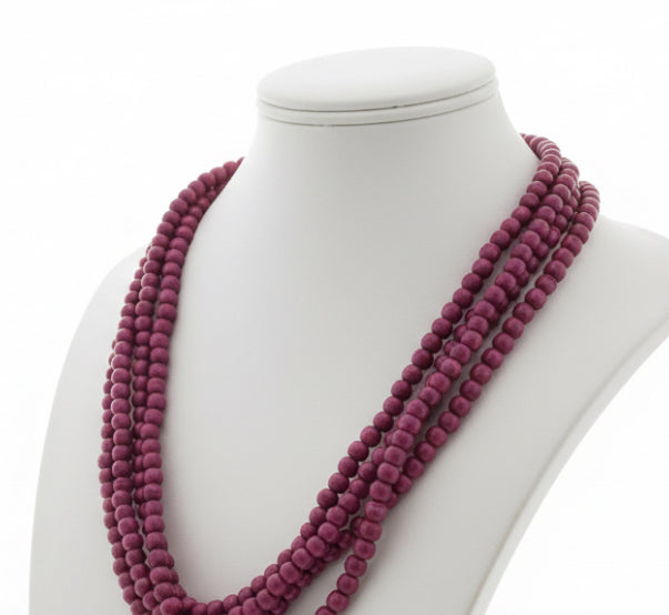 Collier bardeaux/ violet