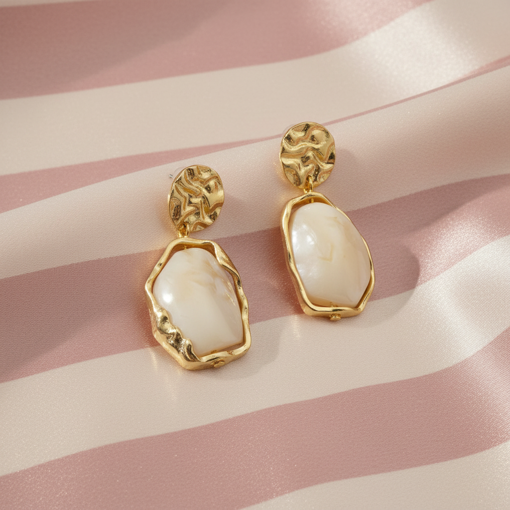 Boucles d’oreilles champagne