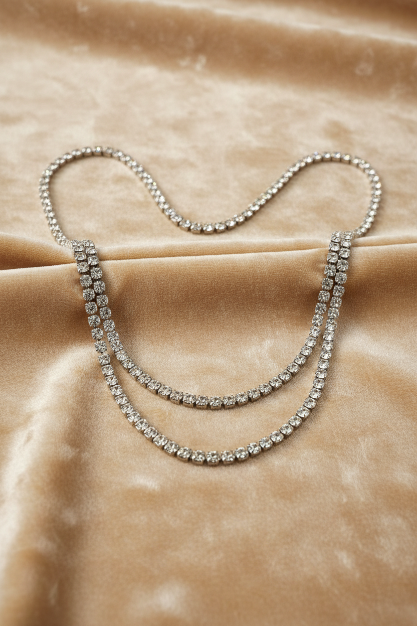 Collier Svetlana sautoir tennis Silver