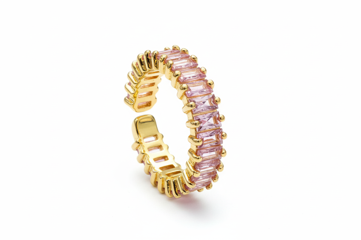 Bague cristal rose