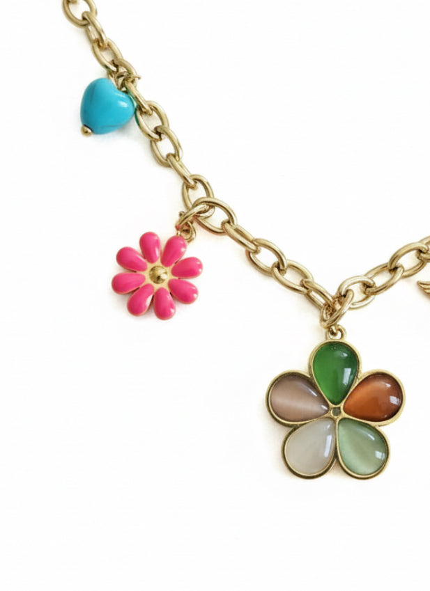 Collier floral d’or