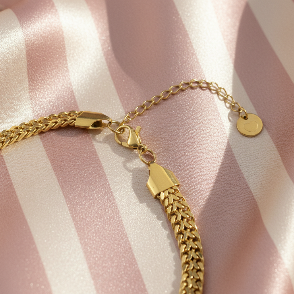 Bracelet Fleur de Vie Doré Cristaux