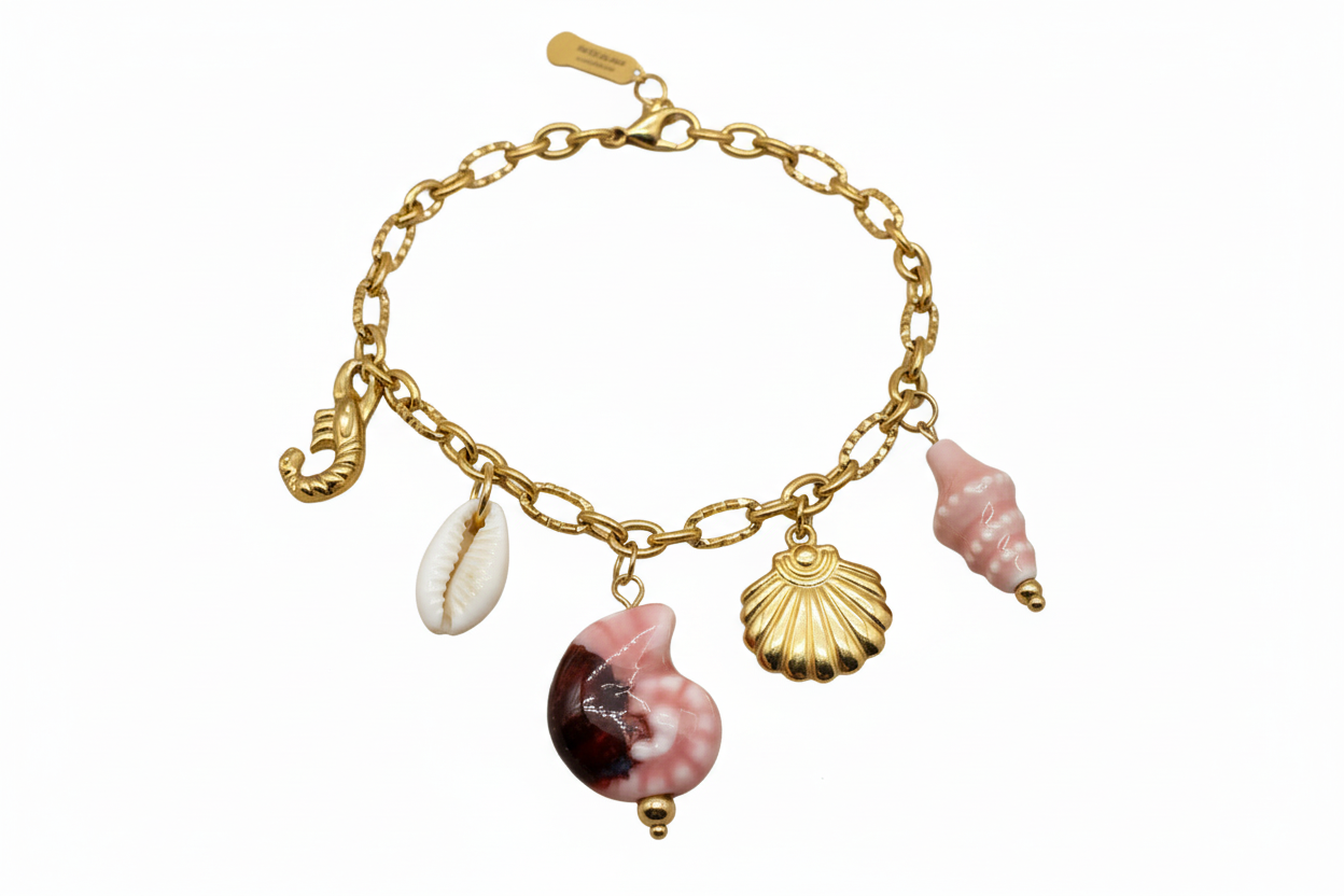 Bracelet Coquille fond blanc