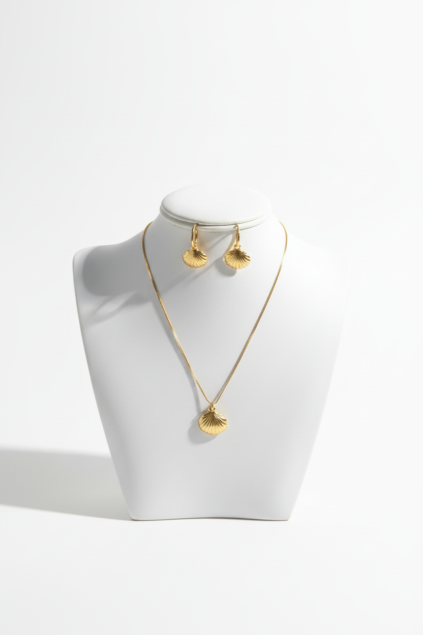 Parure Coquillages - sur buste