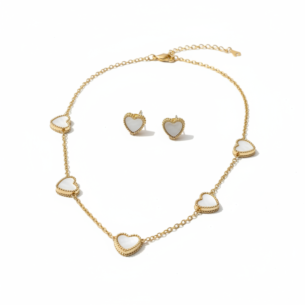 Parure Romantique détail sur fond blanc