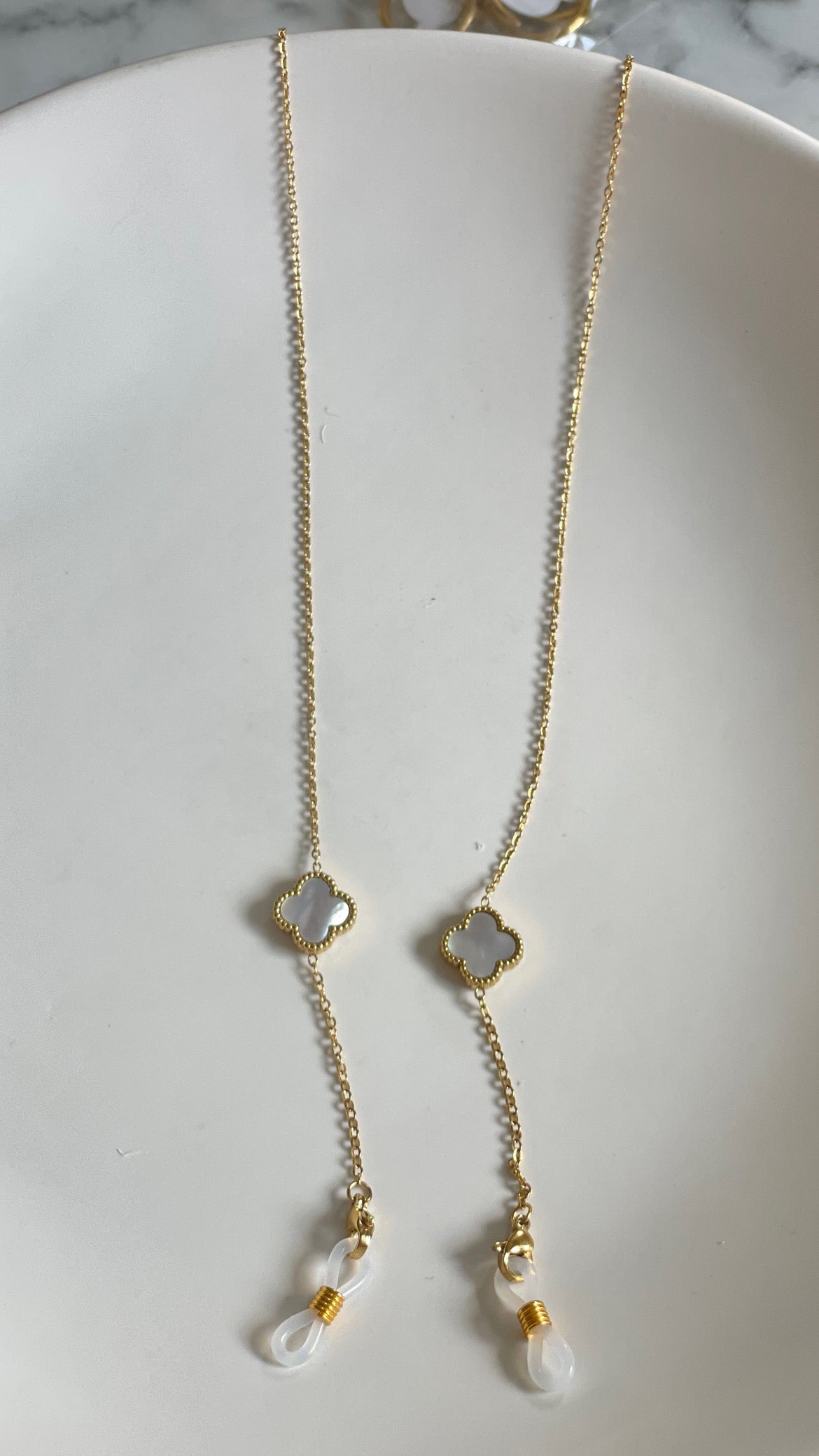 Chaîne lunettes double face