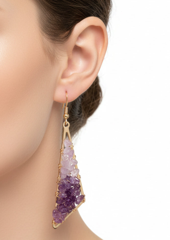 Boucles d’oreilles prunelles en cristal