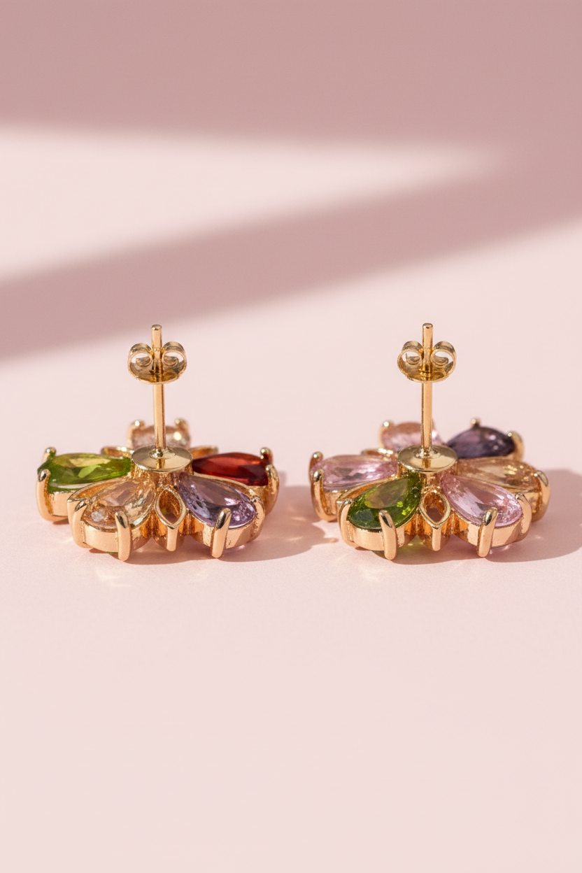 Boucles d'oreilles courtes Jardin Précieux