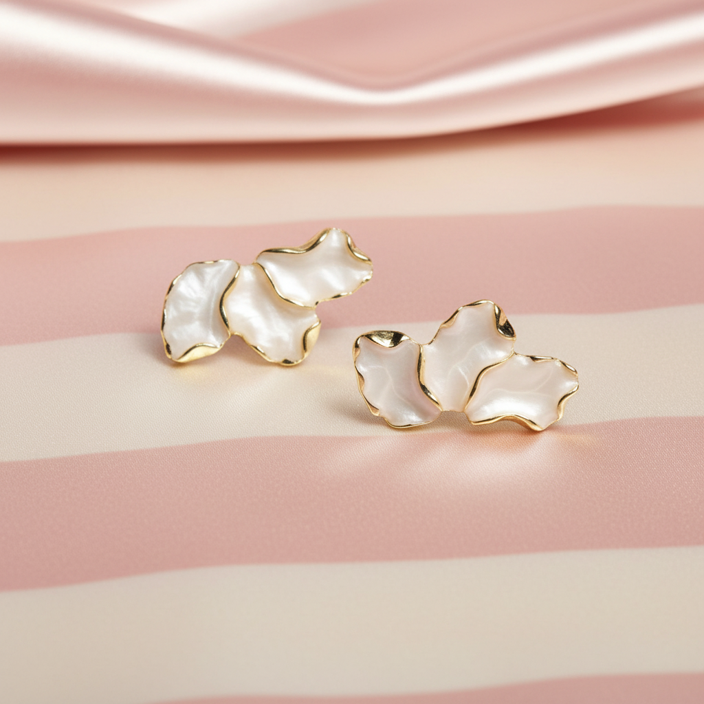 Boucles d’oreilles Pétales Nacrés