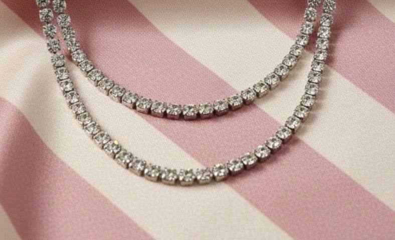 Collier Svetlana sautoir tennis Silver