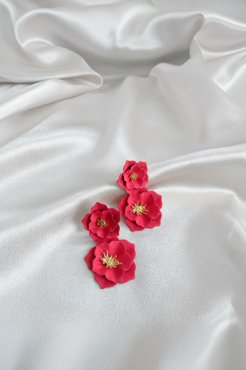 Boucles d’oreilles Double Rose