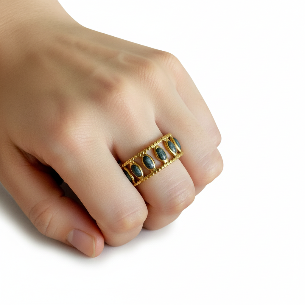 Bague  Giorgia bleu anthracite