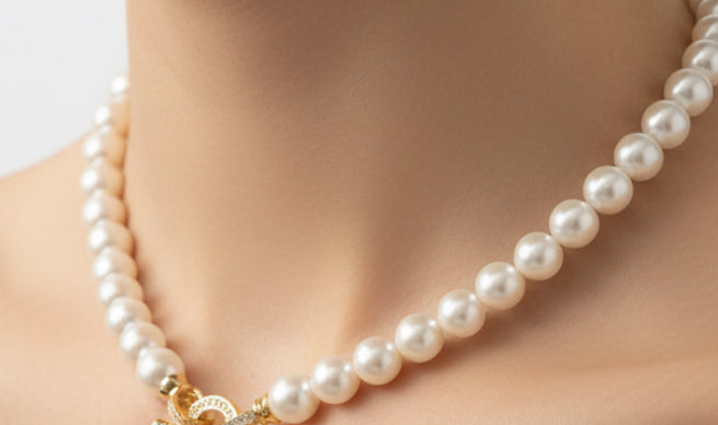 Collier perles fermoir Toggle.