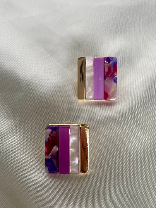 Boucles d’oreilles,Aline violet.