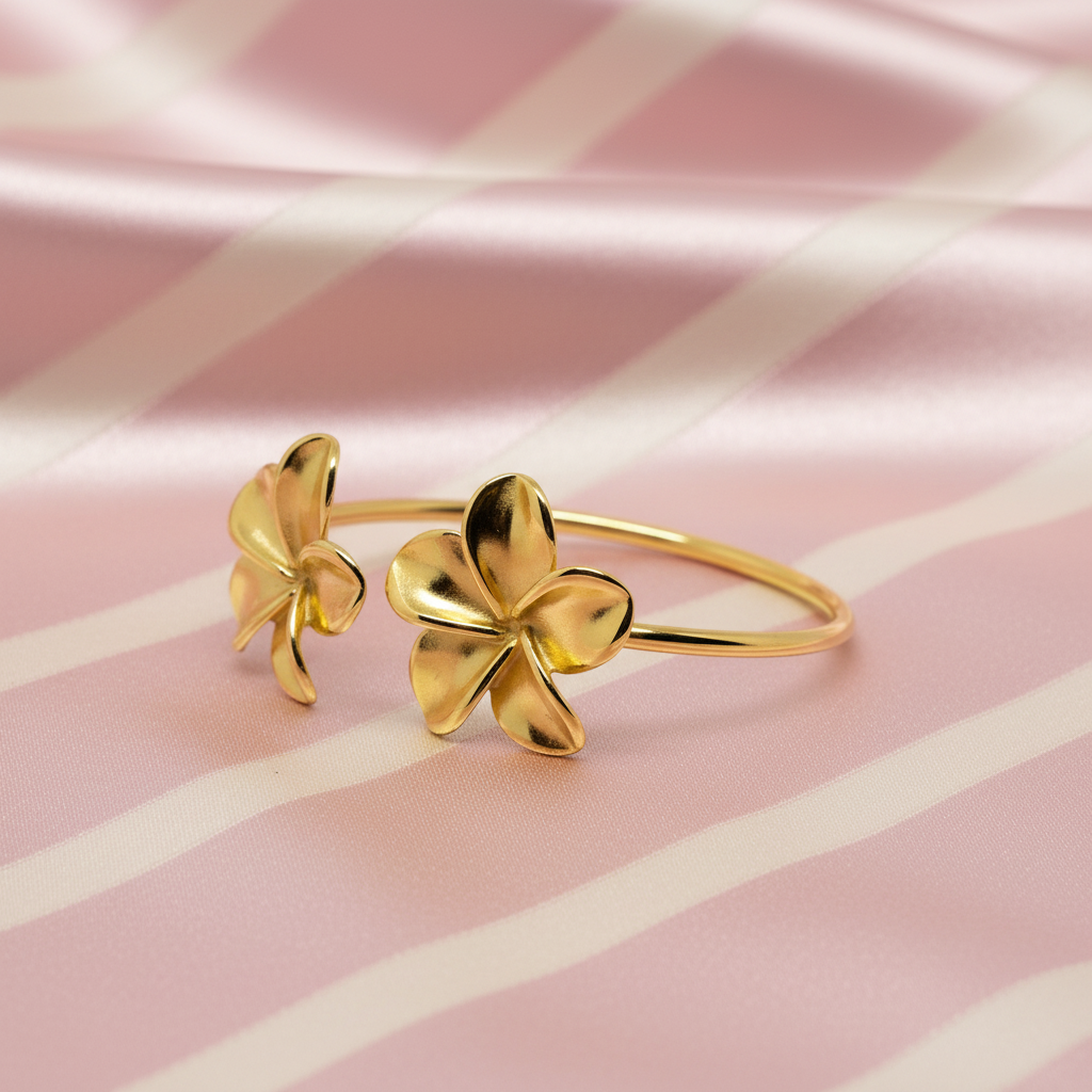 Jonc/ bracelet fleurs de tiare