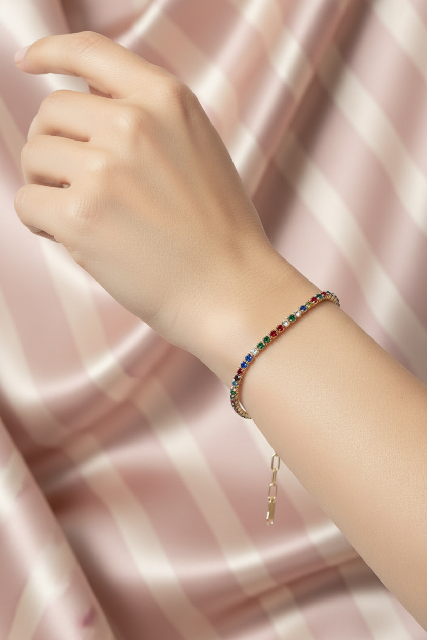 Bracelet tennis Multicolore