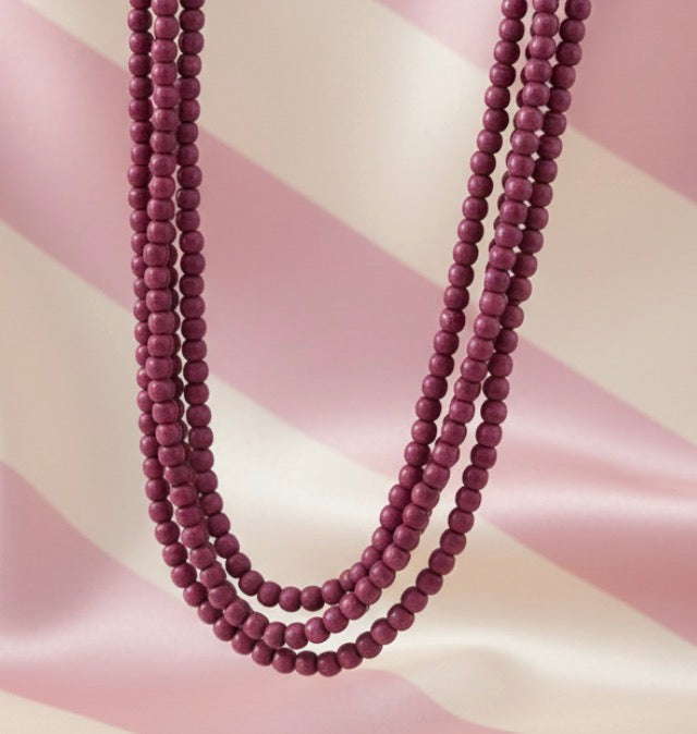Collier bardeaux/ violet