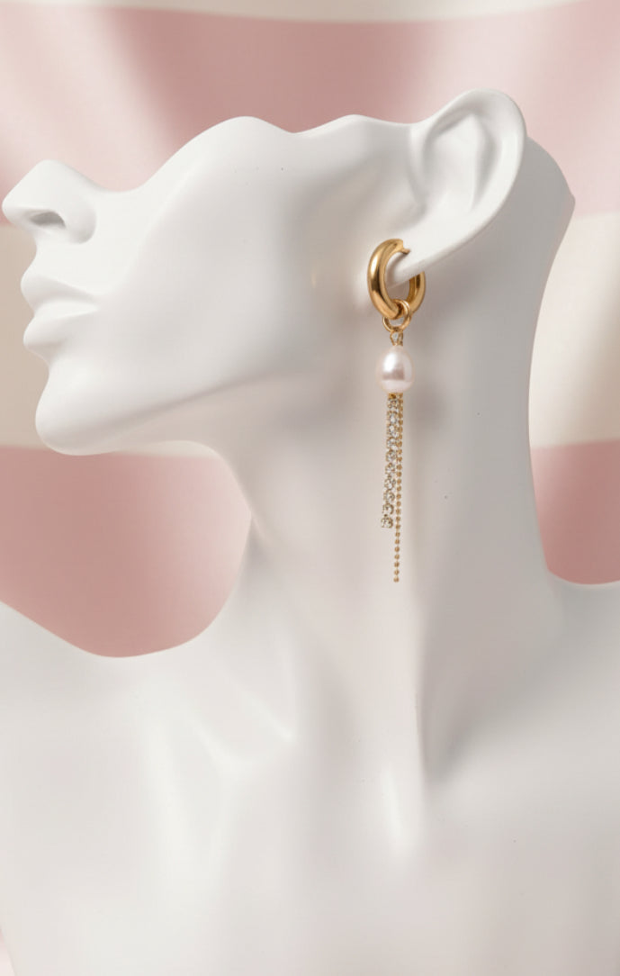 Boucles d’oreilles Perles chaînette