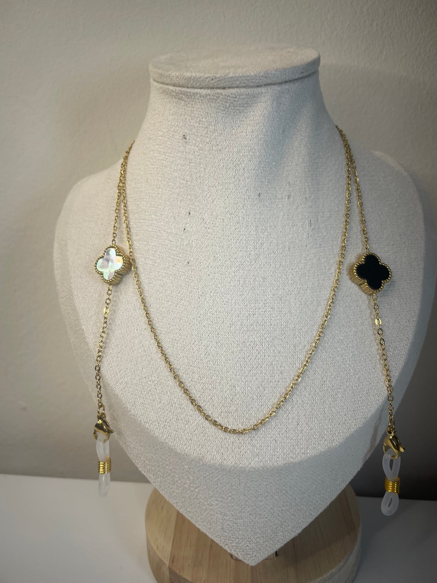 Chaîne lunettes double face