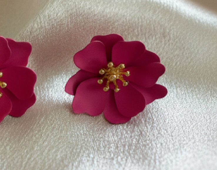 Boucles d’oreilles Fleurs Sauvage - wild rose