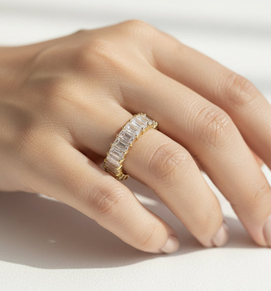 Bague couronne doré