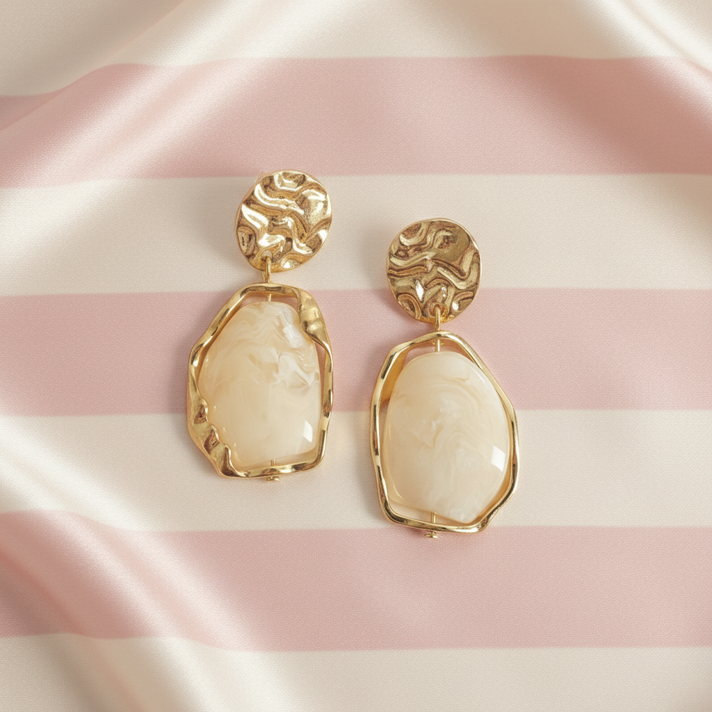 Boucles d’oreilles champagne