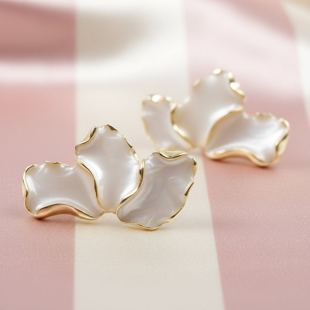 Boucles d’oreilles Pétales Nacrés