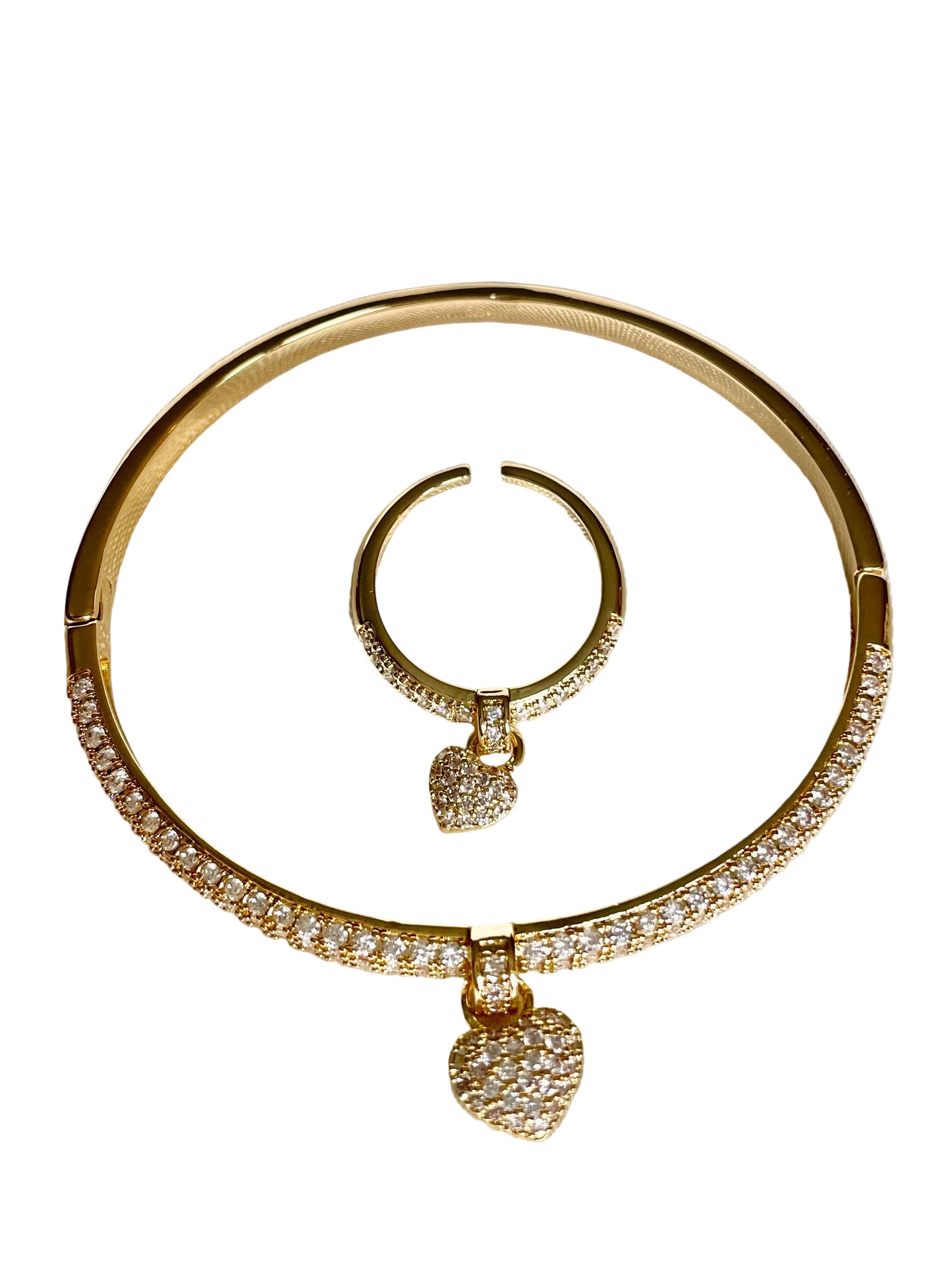 Ensemble Louna doré,bague/bracelet