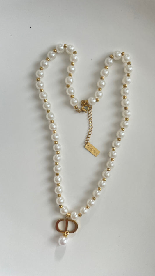Collier perle d’or