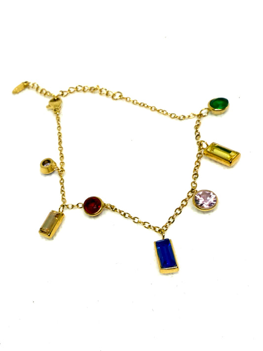 Chaîne cristal de couleur