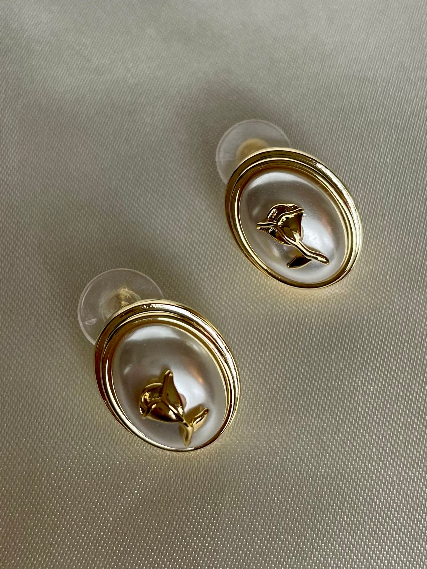 Boucles d’oreilles.Hortensias