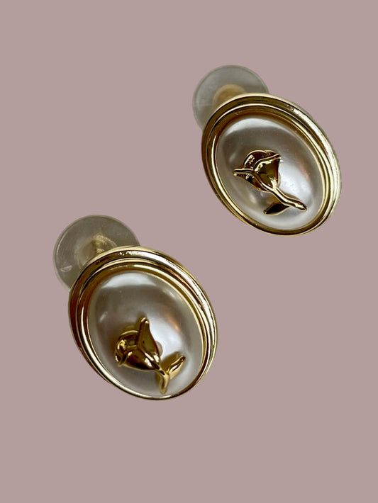 Boucles d’oreilles.Hortensias