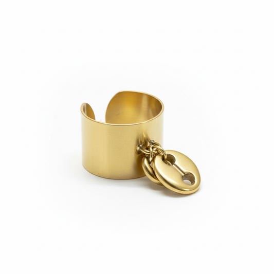 Bague graine d'or double - vue 2