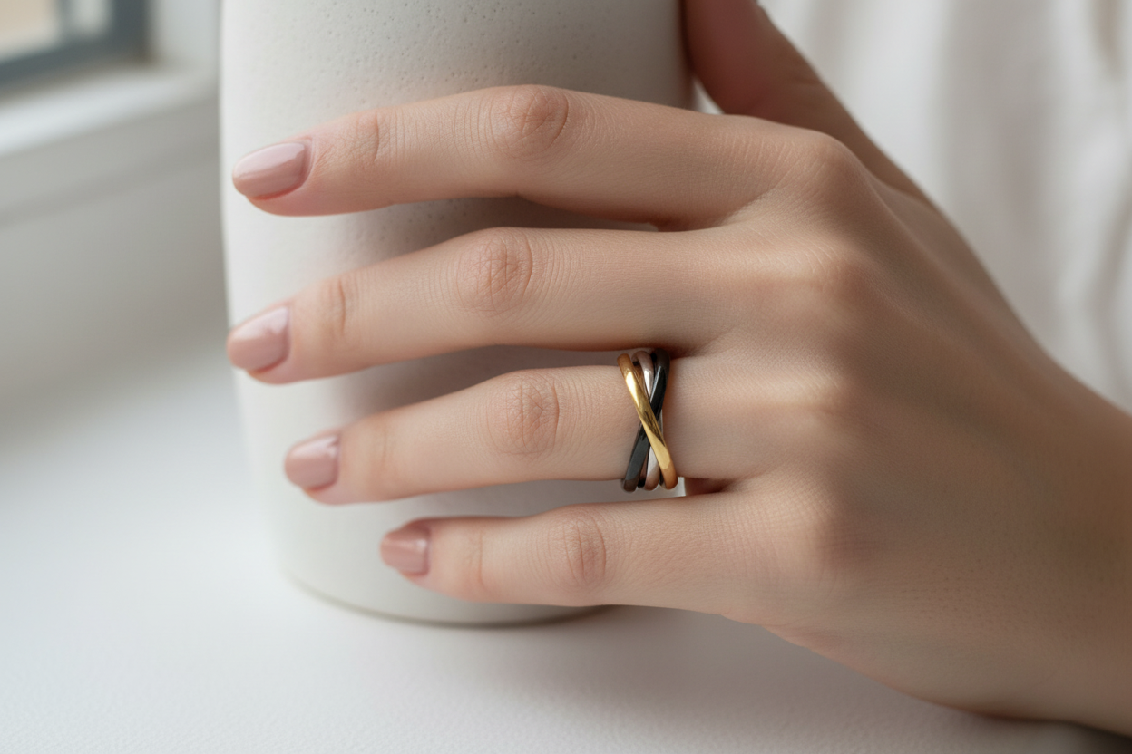 Bague Trio portée