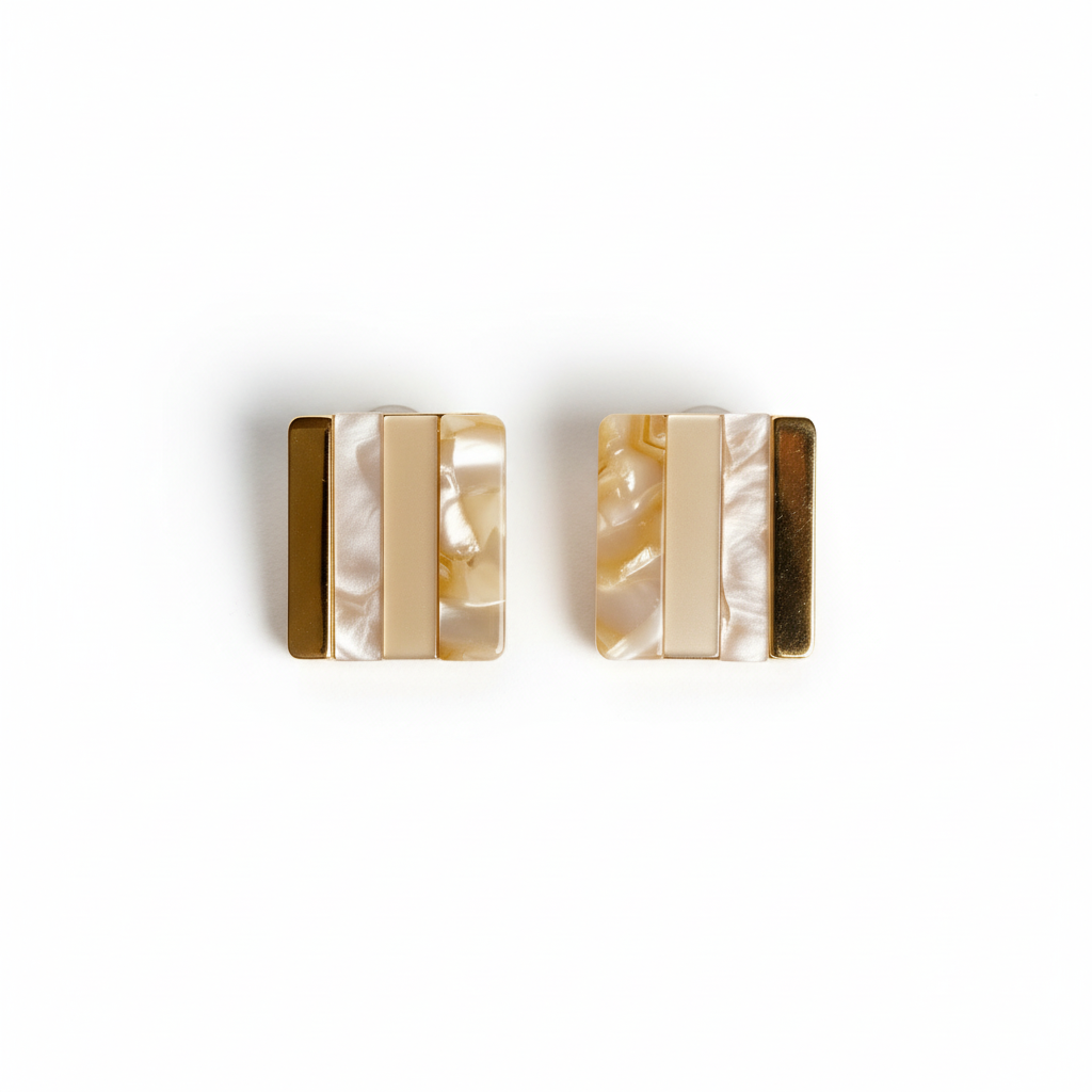 Boucles d'oreilles Aline nude - Vue 1