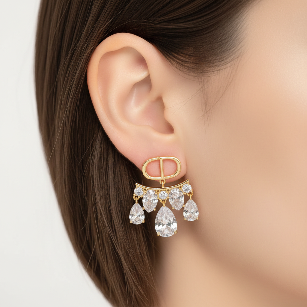 Boucles d'oreilles Charlotte - Portées vue 1