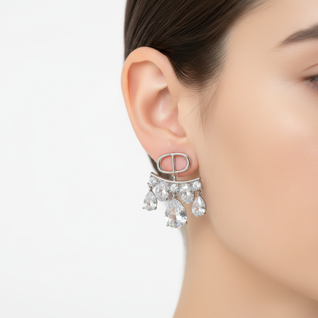Boucles d'oreilles Charlotte silver - Portées vue 1