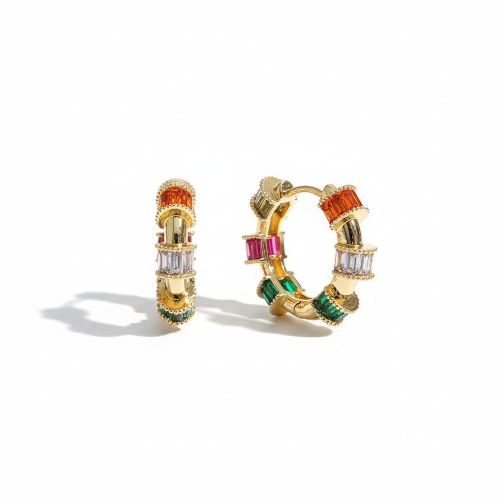 Boucles d'oreilles Emma - Fond blanc