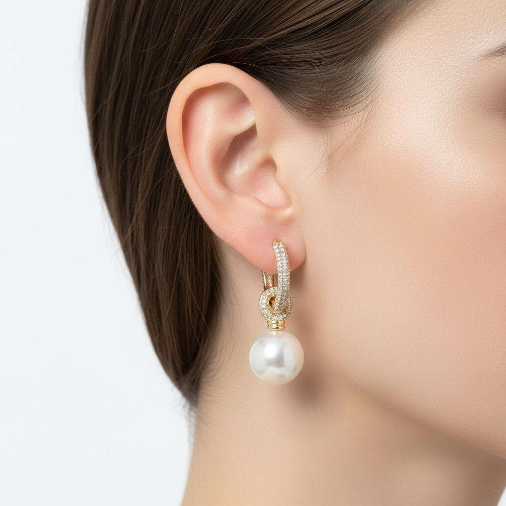 Boucles d'oreilles Lisa - Portées vue complète