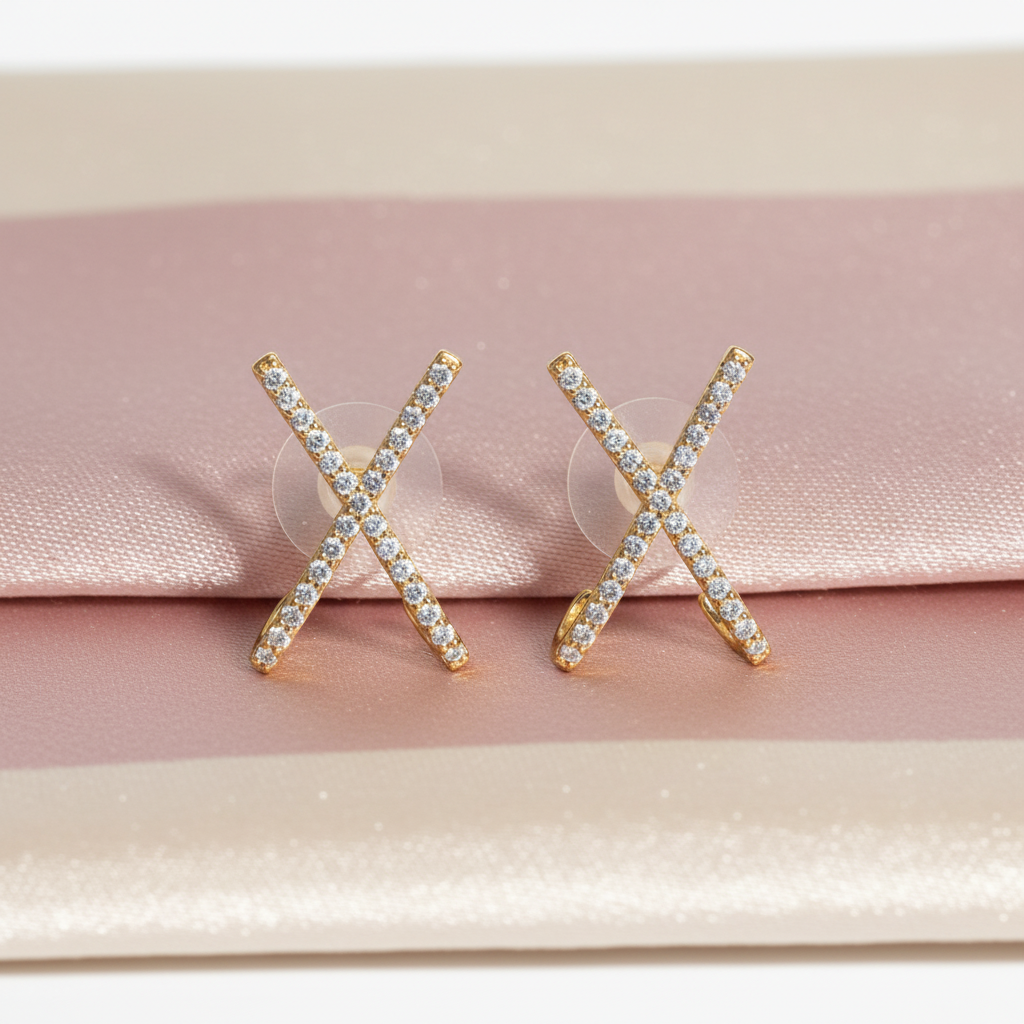Boucles X pavé - vue de face
