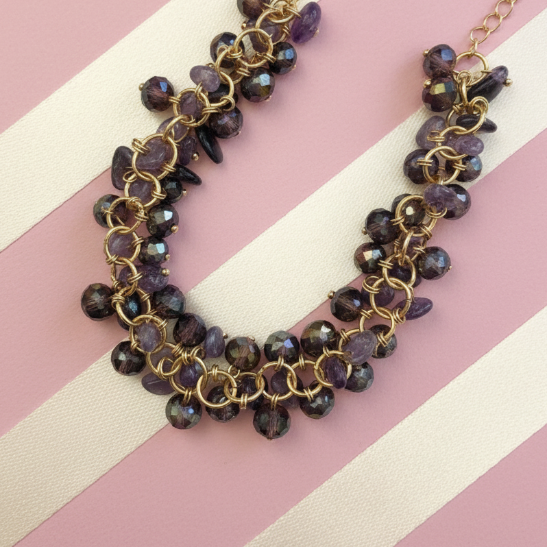 Bracelet améthyste - gros plan