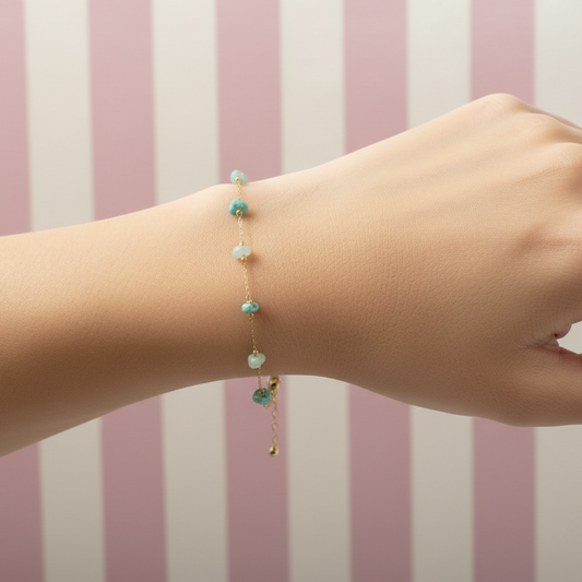 Bracelet amazonite - vue portée