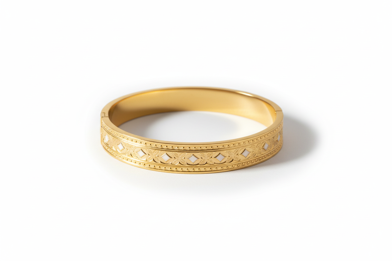 Bracelet Amira blanc fond blanc motif