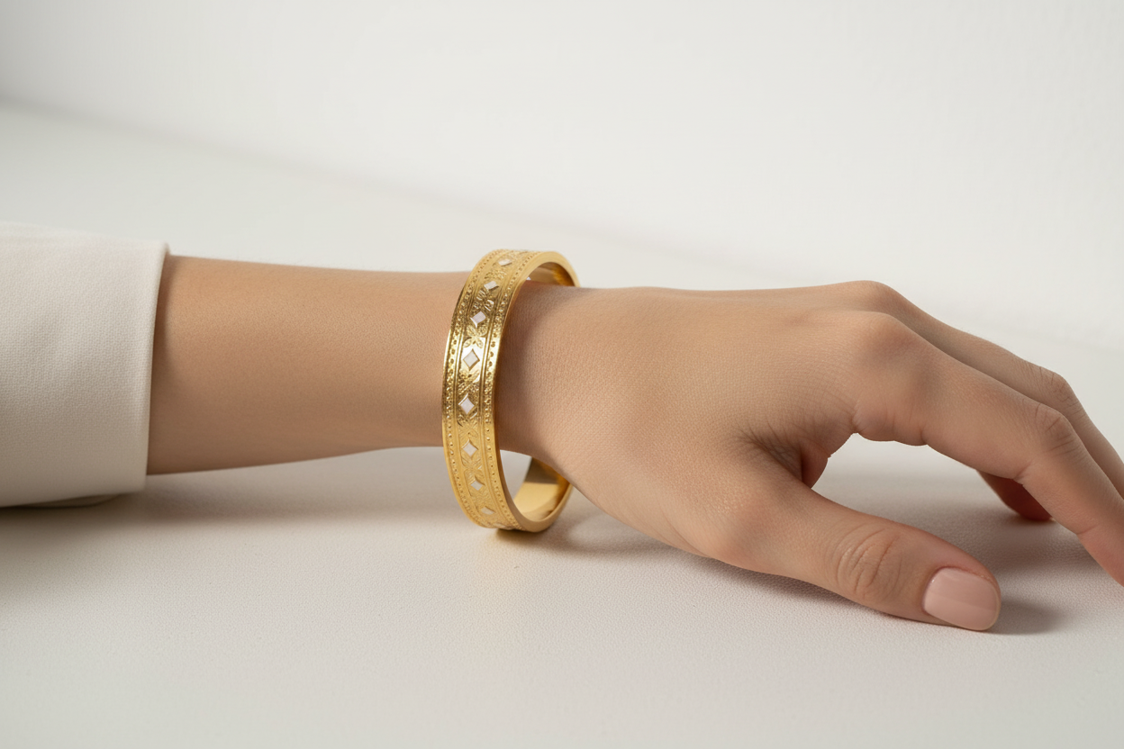 Bracelet Amira blanc porté