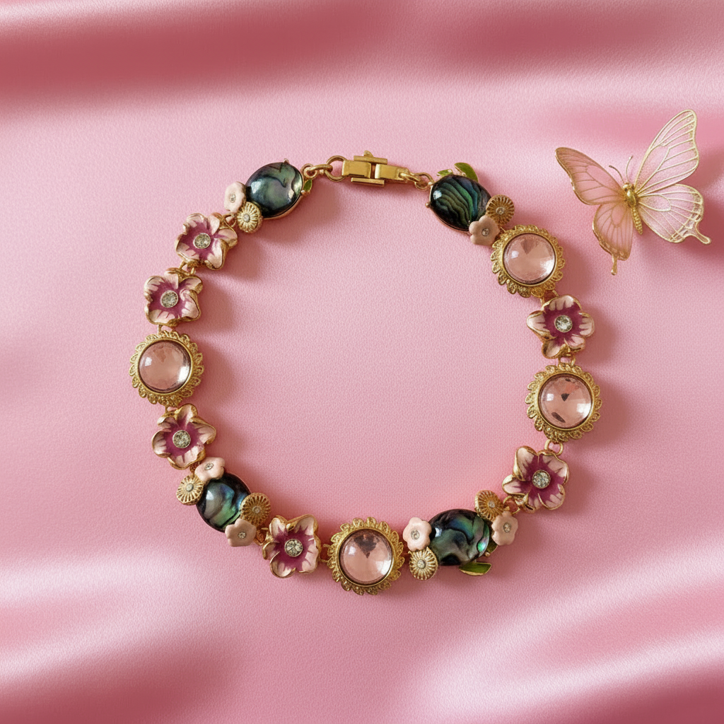 Bracelet avec papillon - vue ronde