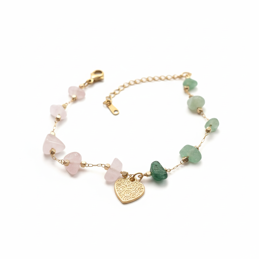 Bracelet Aventurine fond blanc