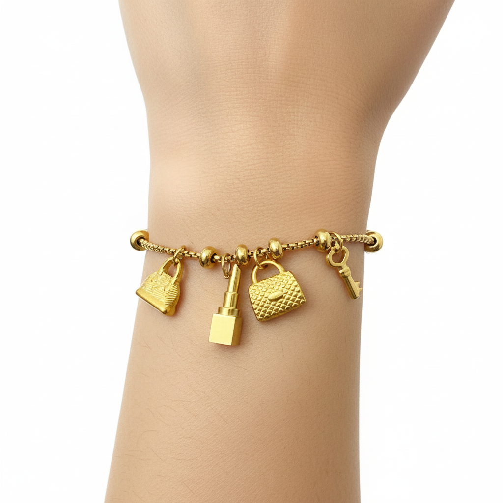 Bracelet cadenas - Vue complète sur bras