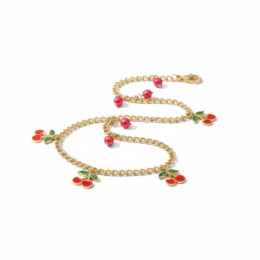 Bracelet Cerise seul sur fond blanc